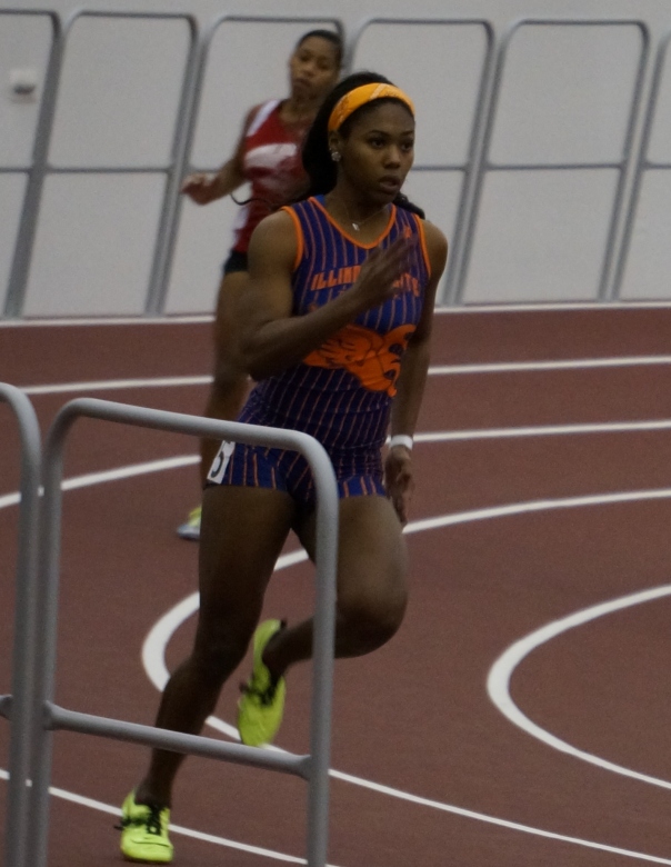Aailyah Brown on her way to the win in the 200 Meter Dash at the Texas A&M Classic on Saturday. Photo Credit: Dwayne Pierre-Antoine